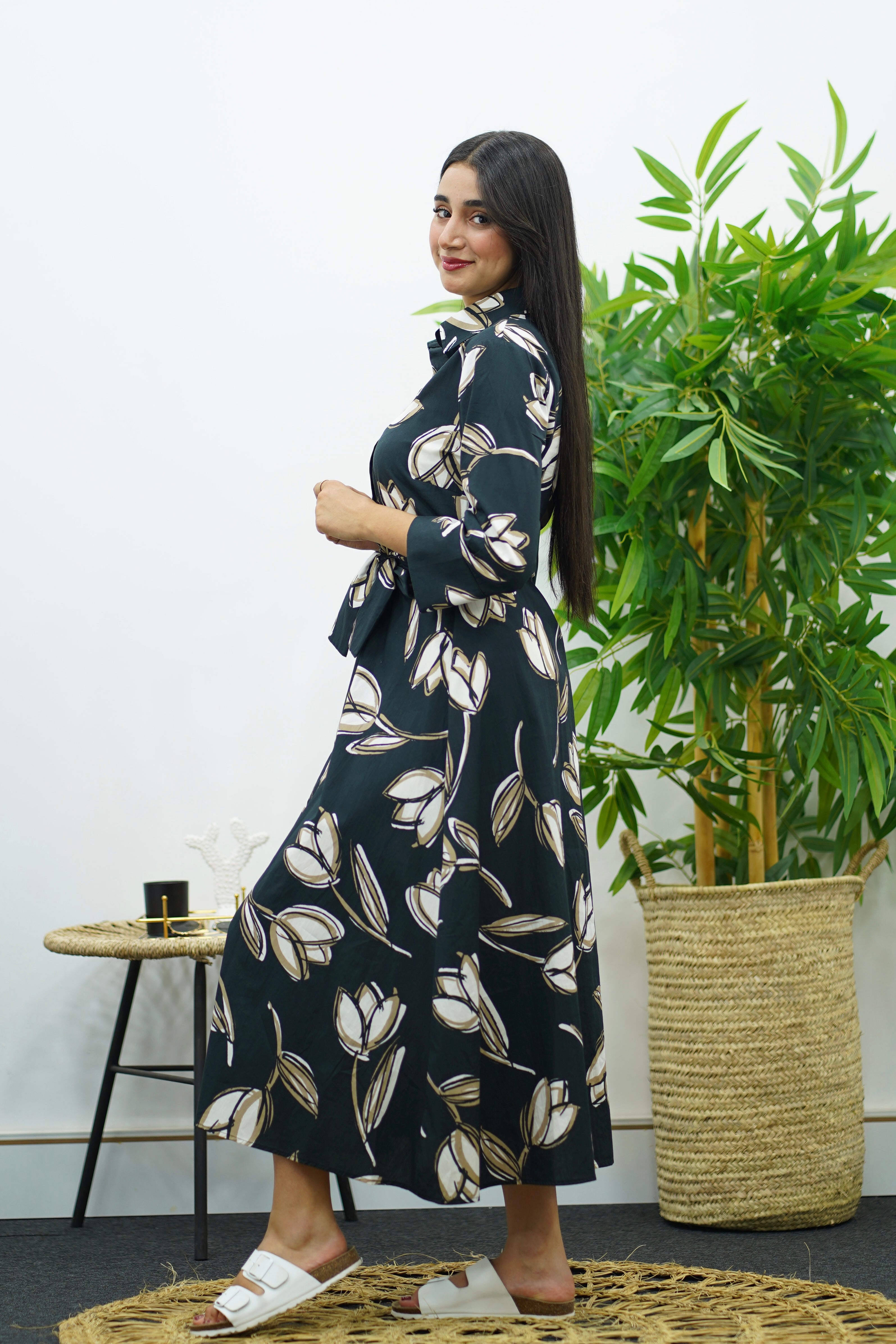 Robe chemise en popeline