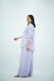 Ensemble En Lin Mauve clair