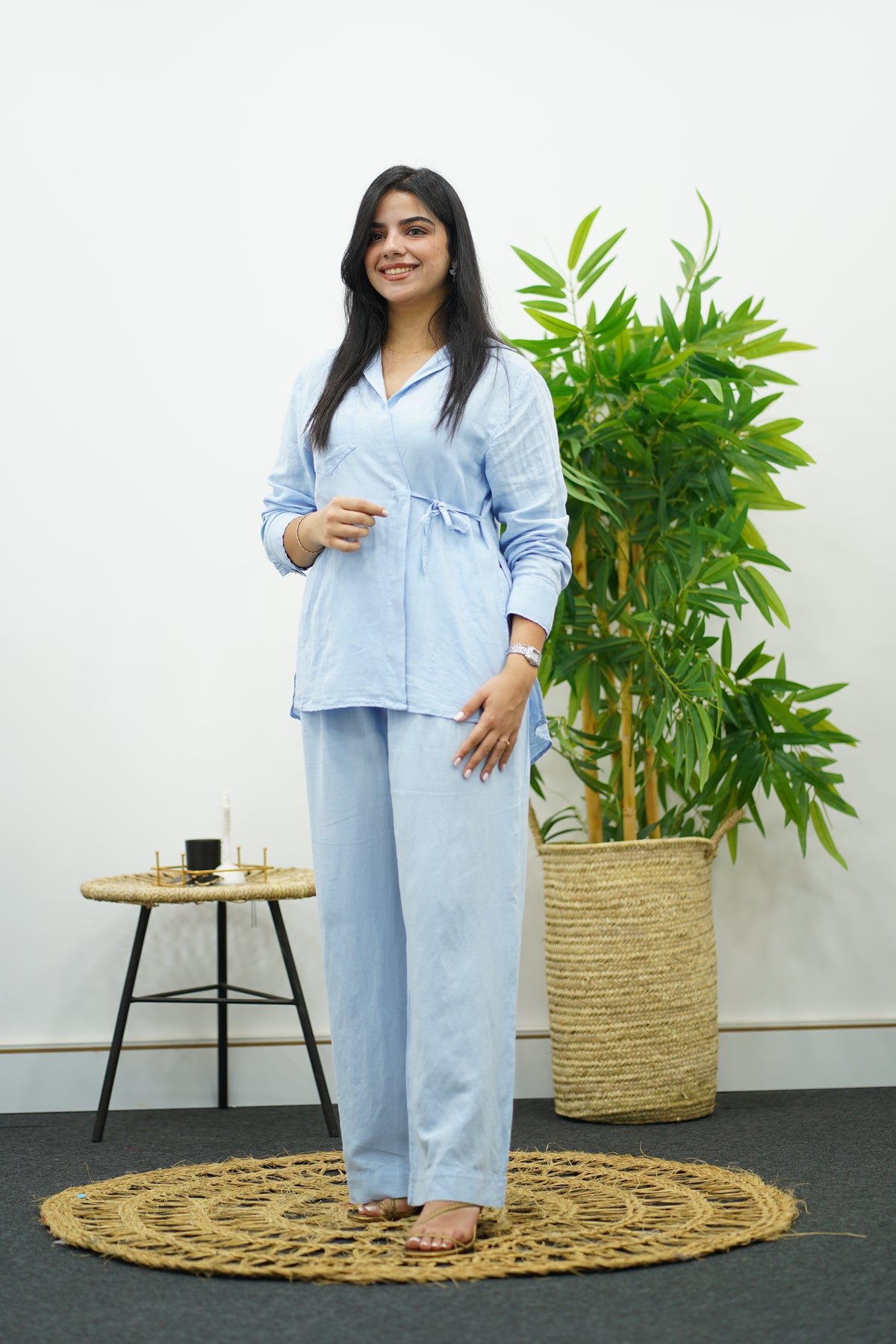Ensemble En lin - Bleu ciel