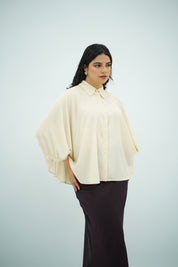 Chemise Blanc cassé En Mousseline