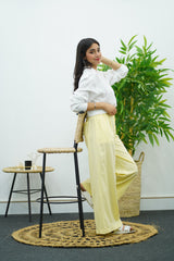 Pantalon Large en Lin