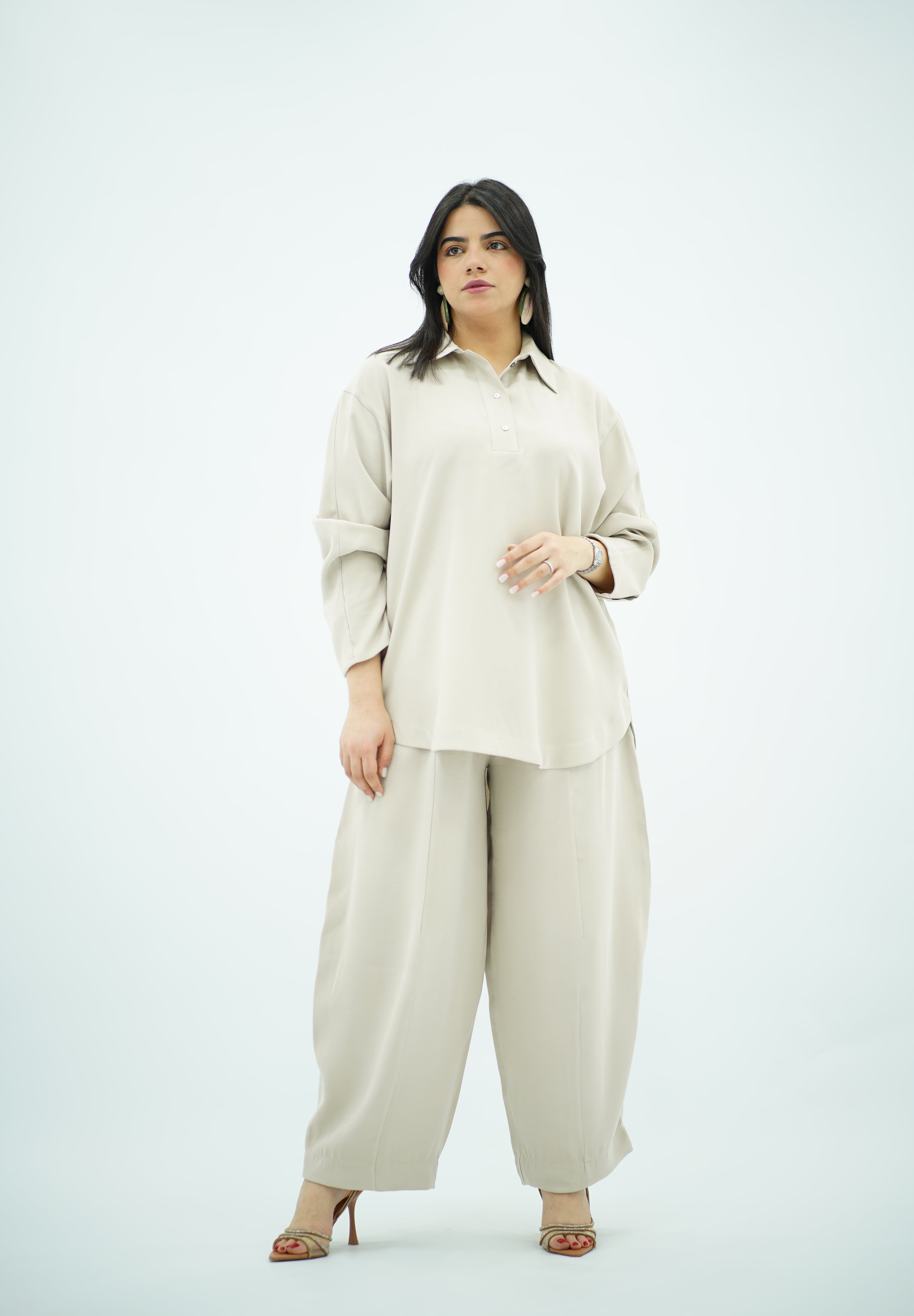 Ensemble Ballonné Blanc cassé
