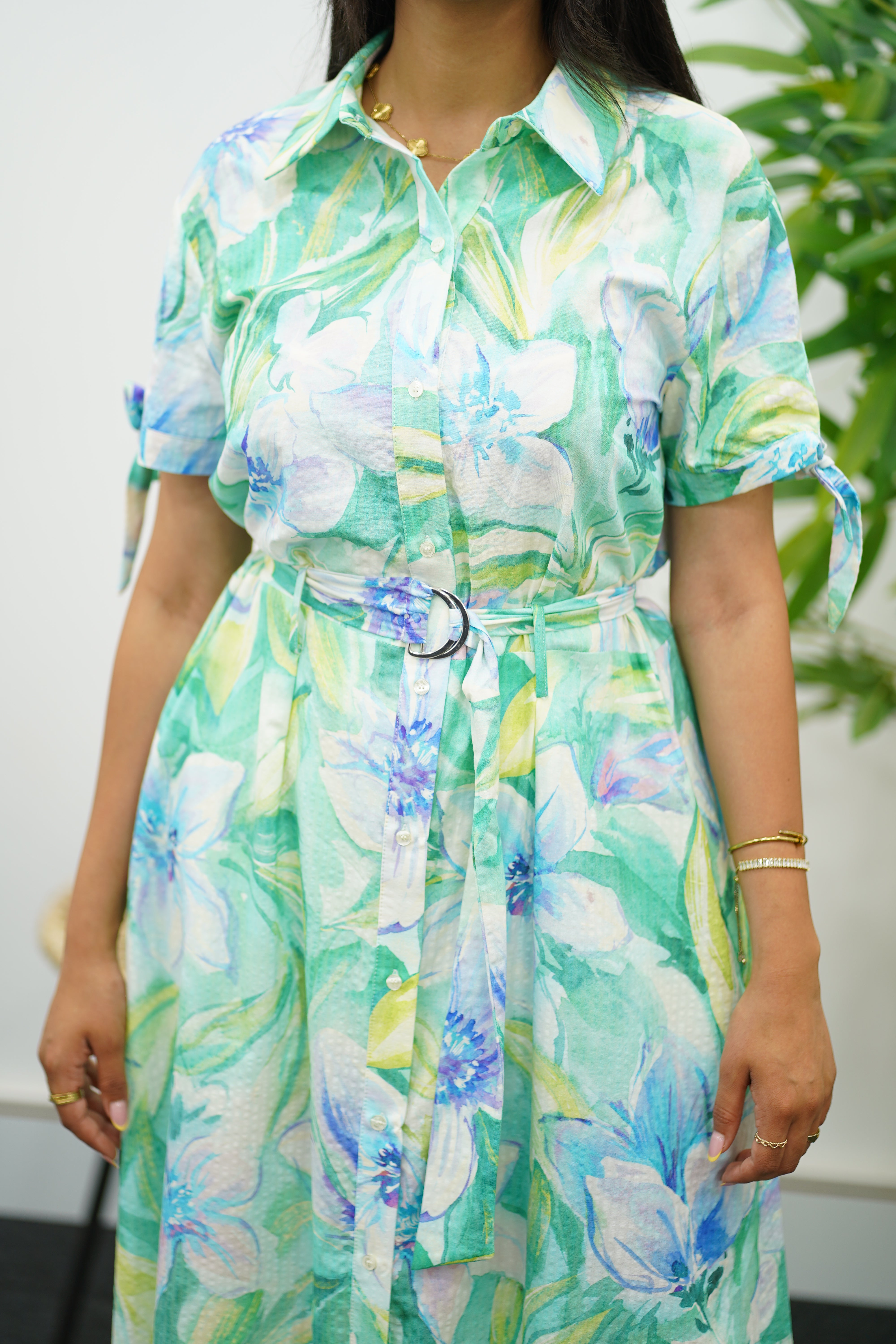 Robe longue à imprimé floral pastel