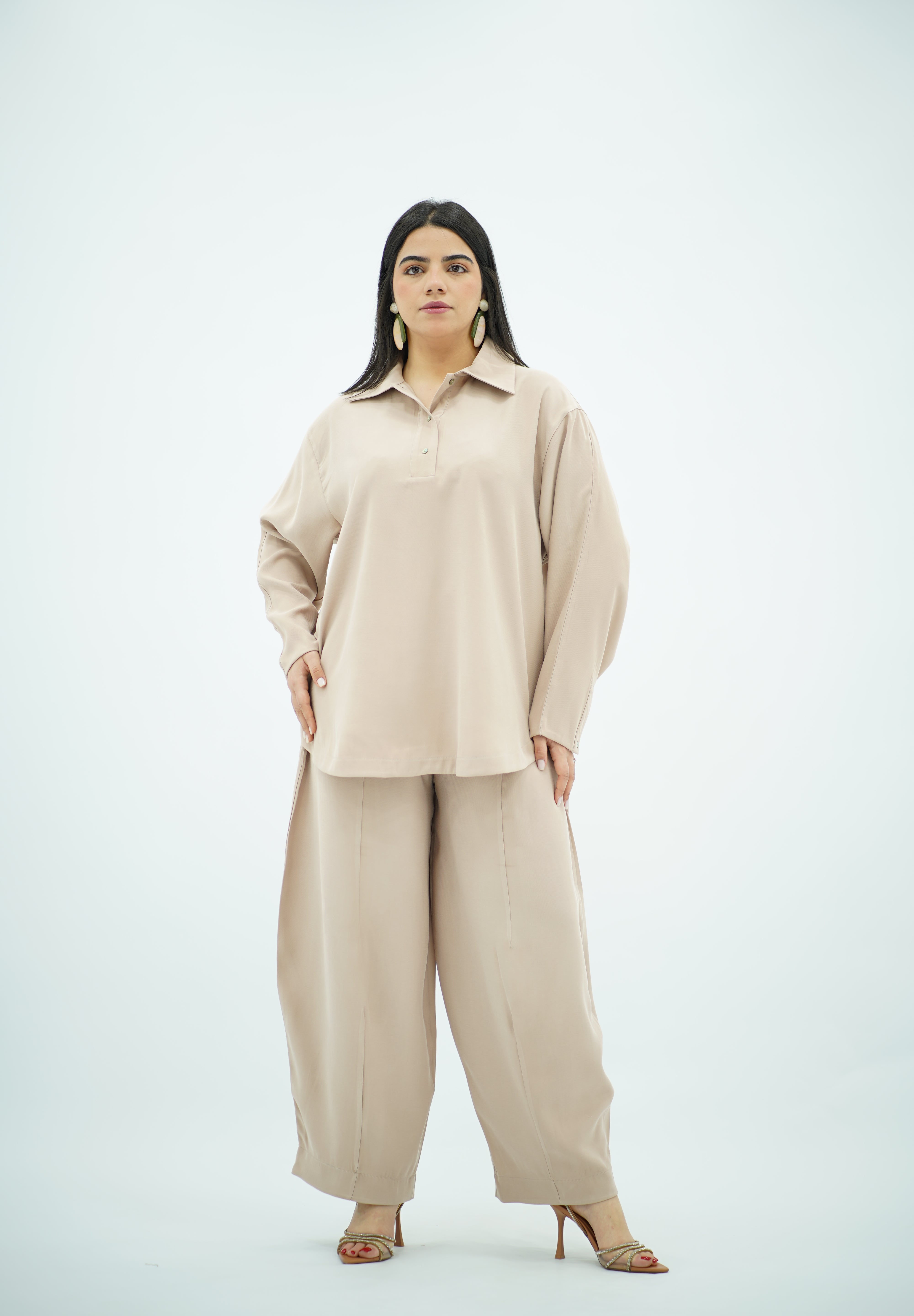 Ensemble Ballonner En Tencel Crème