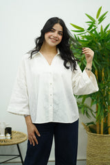 Chemise oversize en Lin Blanche