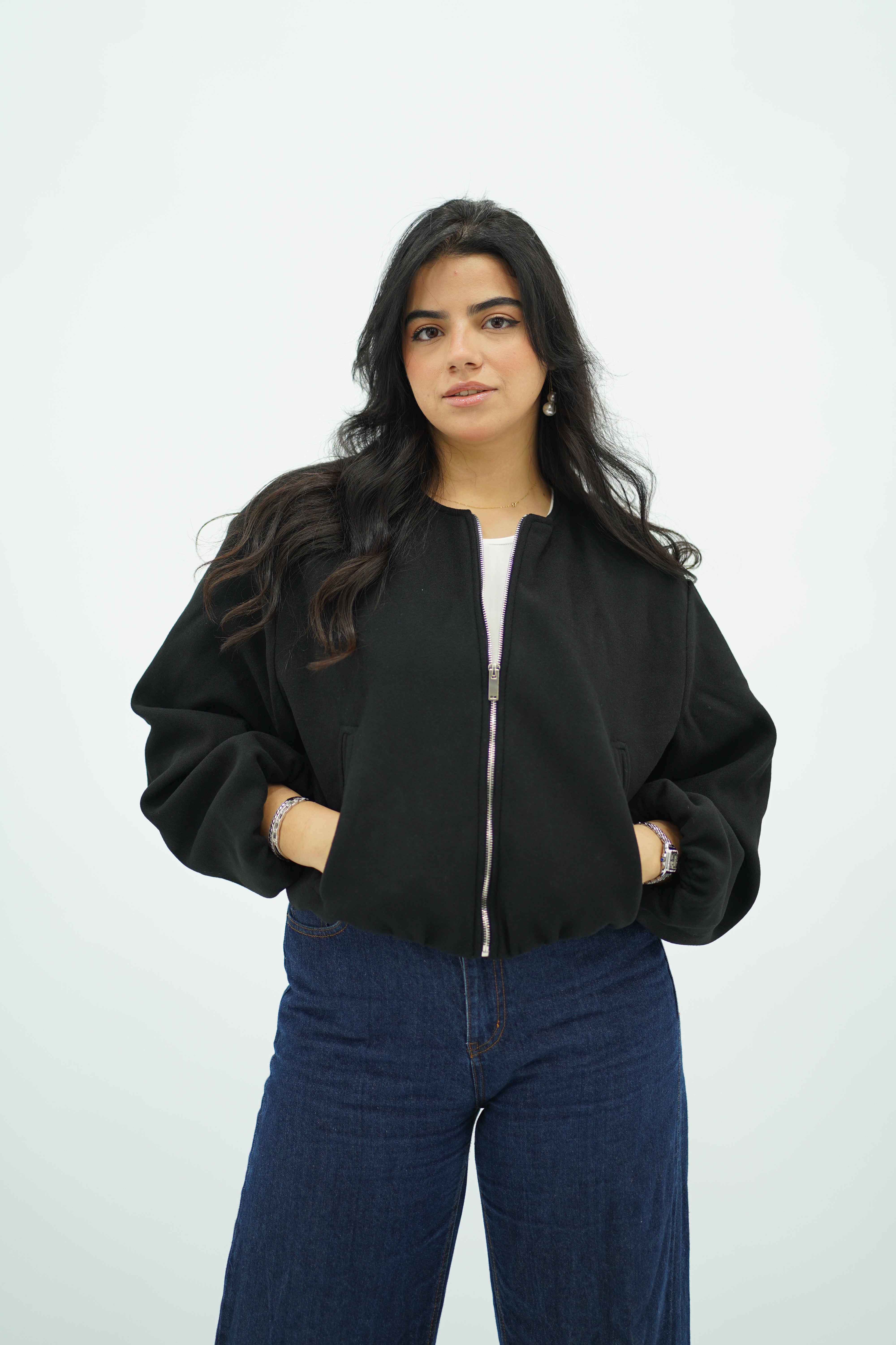 Bomber Noir Chic Oversize