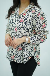 Chemise En Lin à motifs