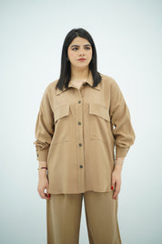 Ensemble Beige camel En Tencel