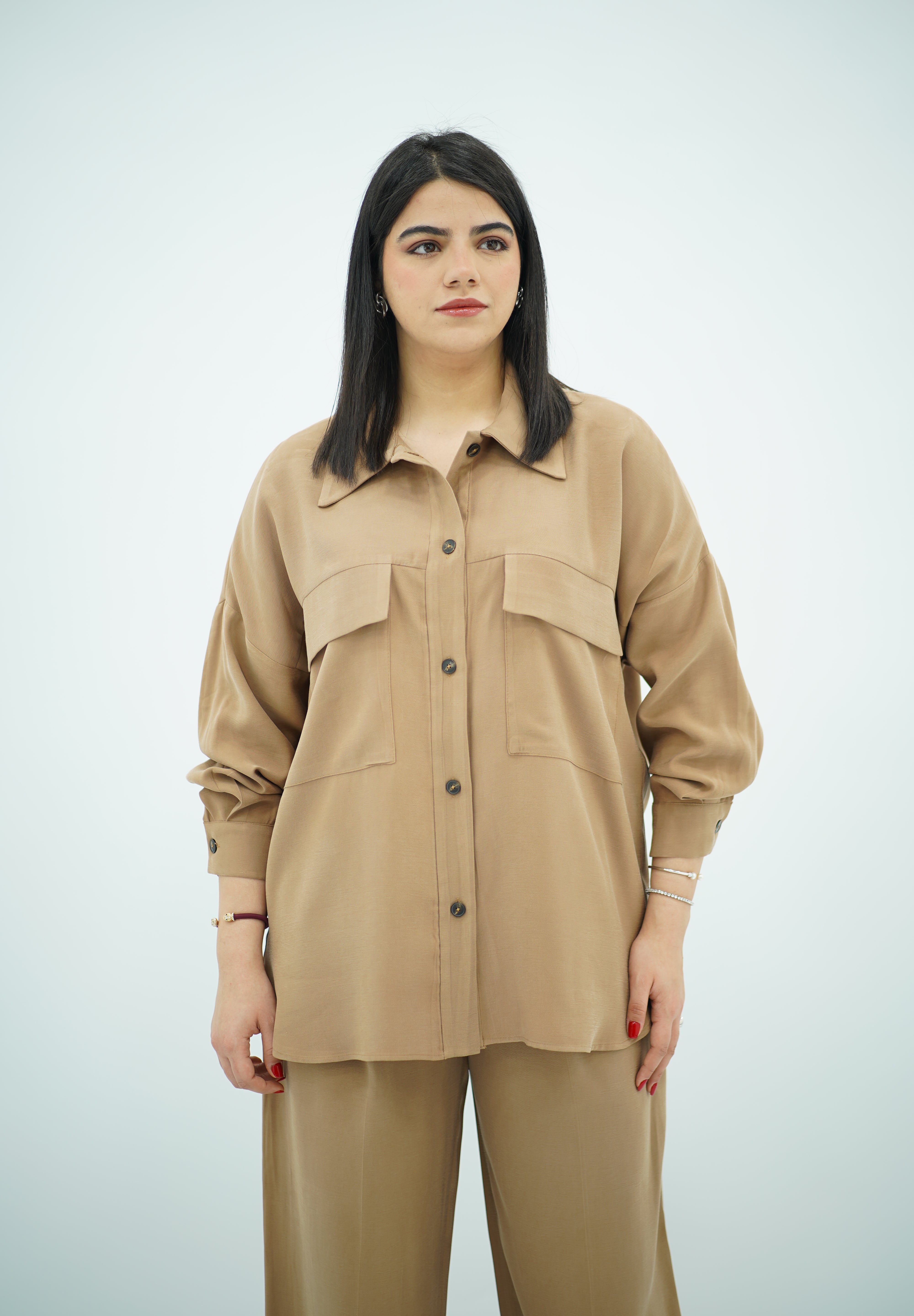 Ensemble Beige camel En Tencel