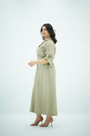 Robe en Lin Vert eau