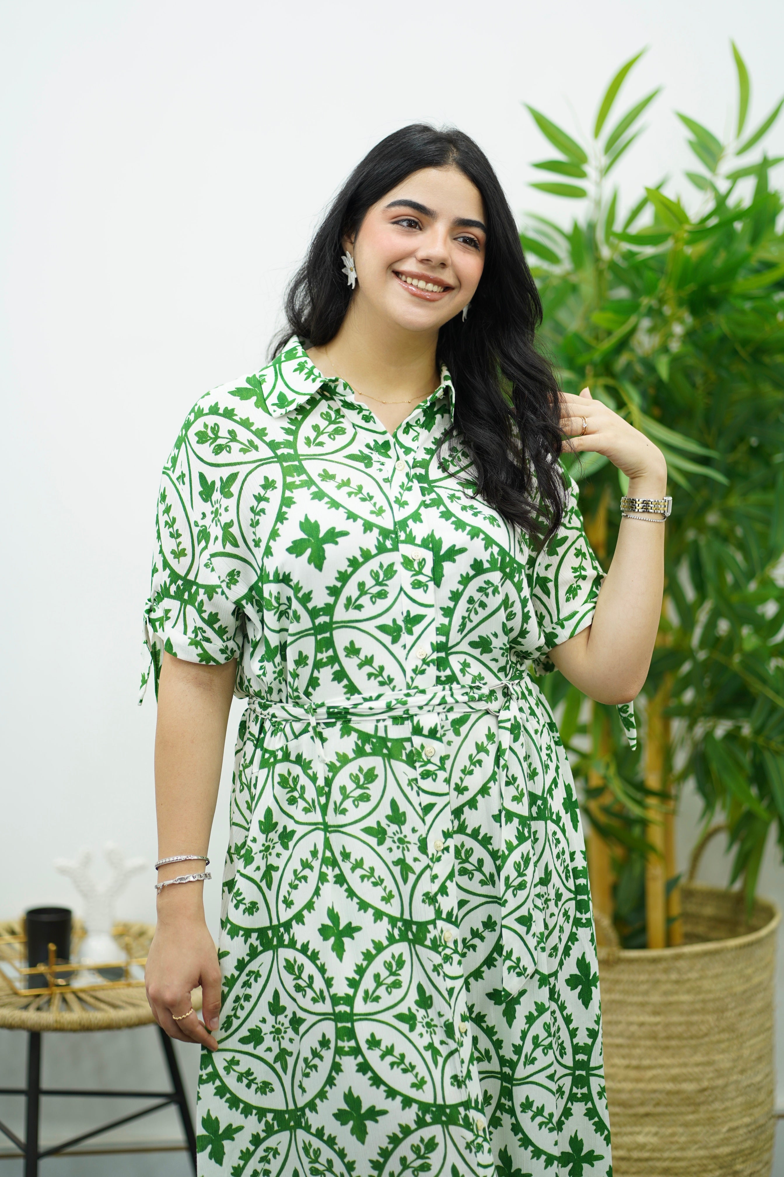 Robe Verte - Imprimée