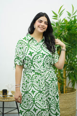 Robe Verte - Imprimée