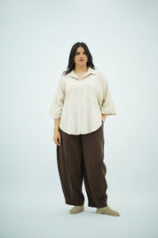 Chemise Beige écru en Lin