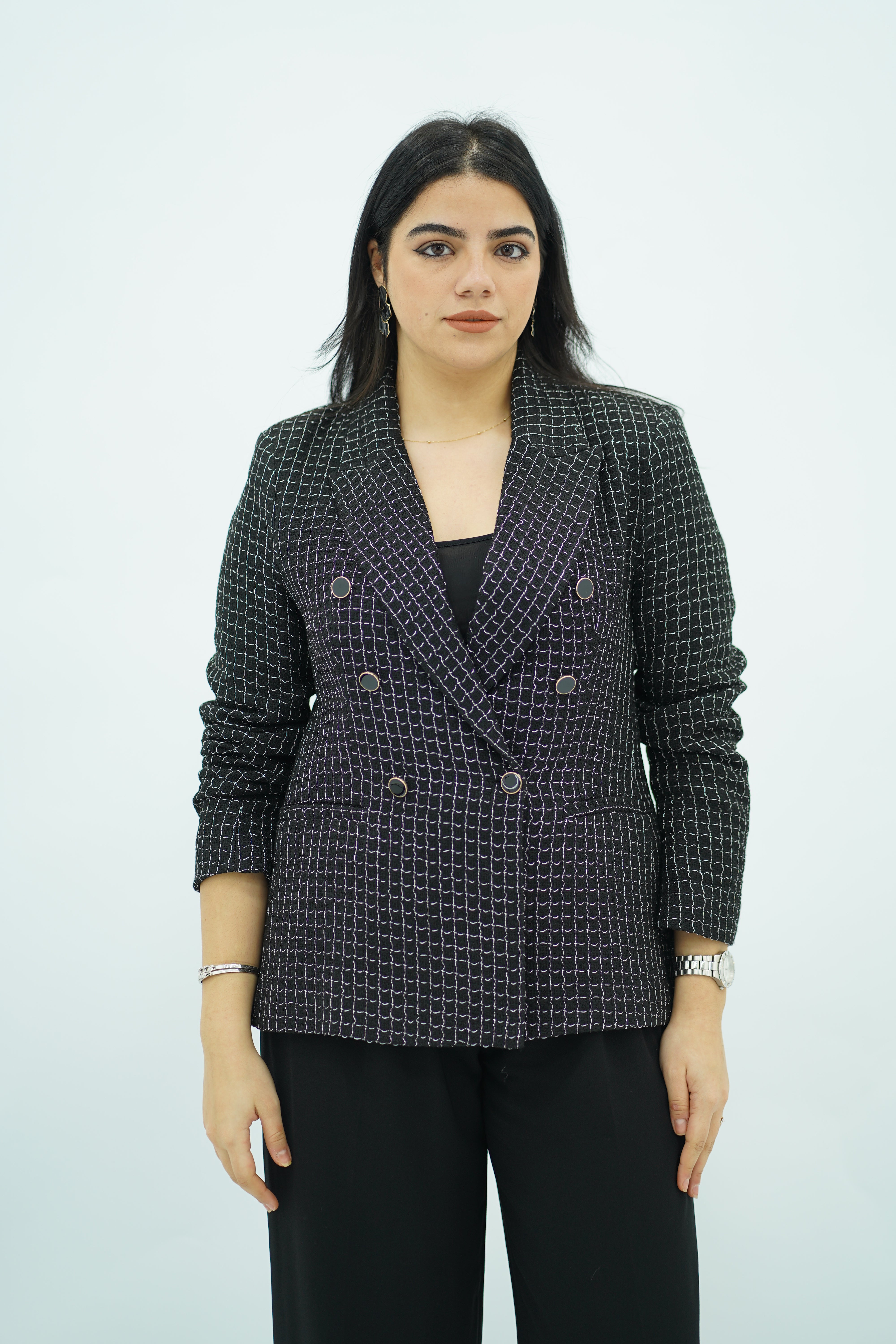 Veste En Tweed Noir
