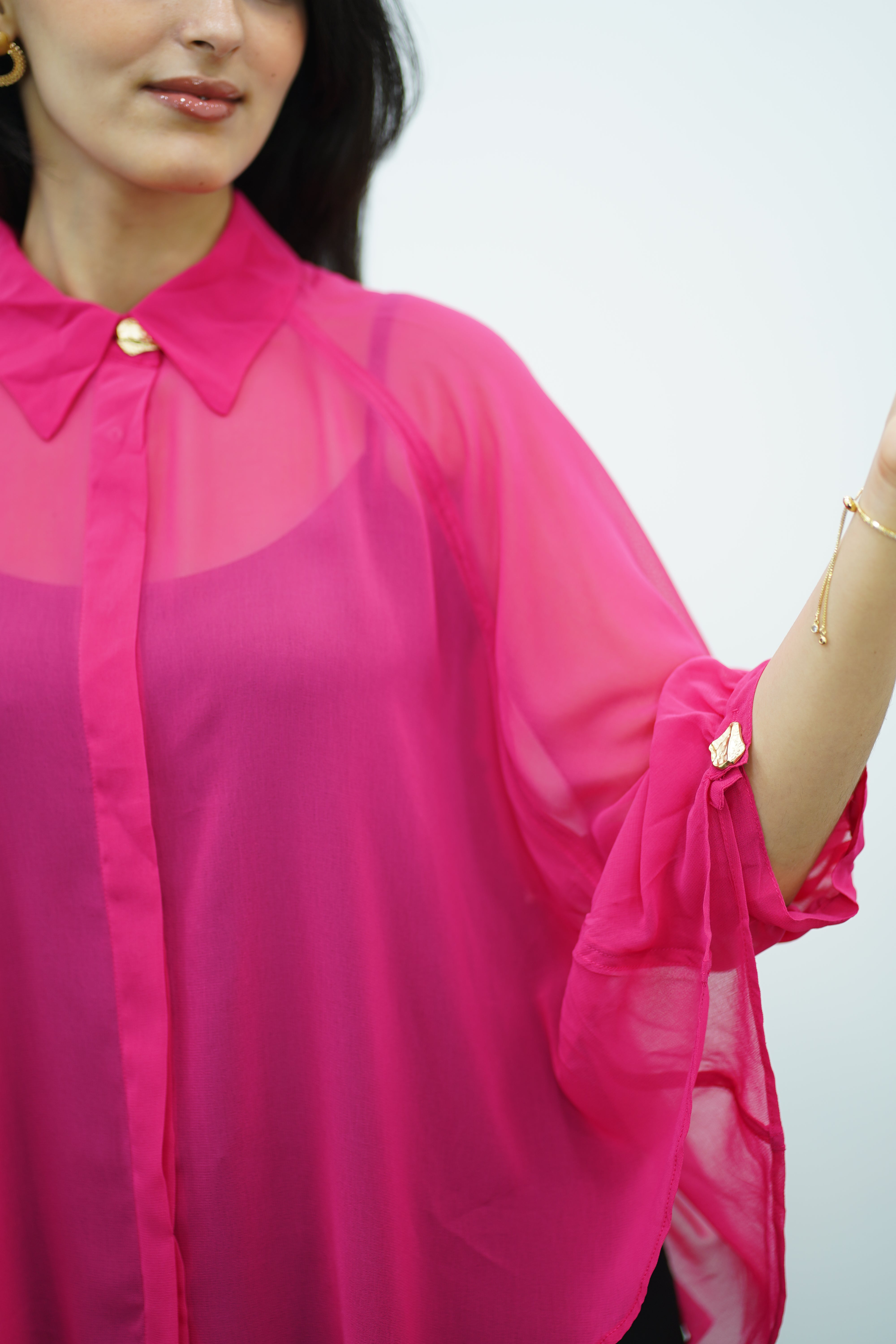 Chemise cap en mousseline