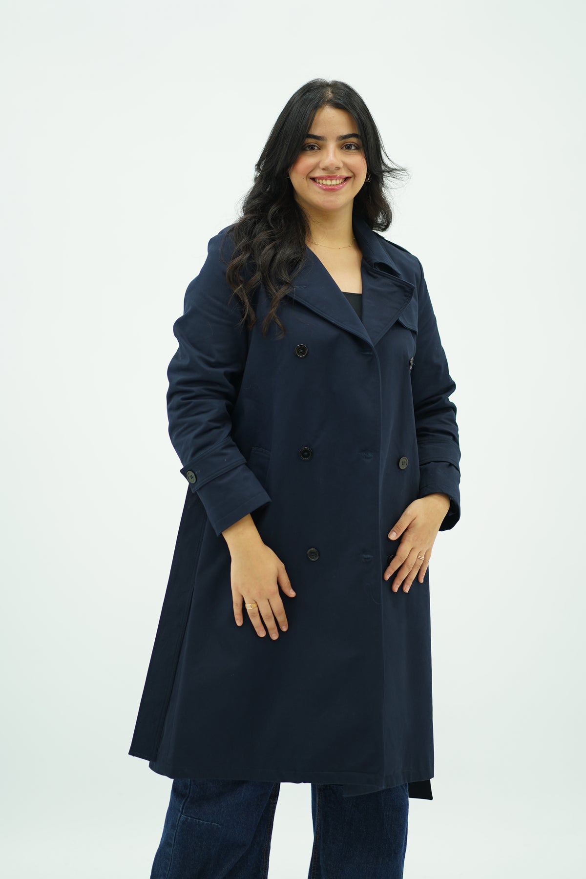 Trench-coat Classique Bleu nuit