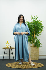 Robe Gandoura - bleu ciel brillant