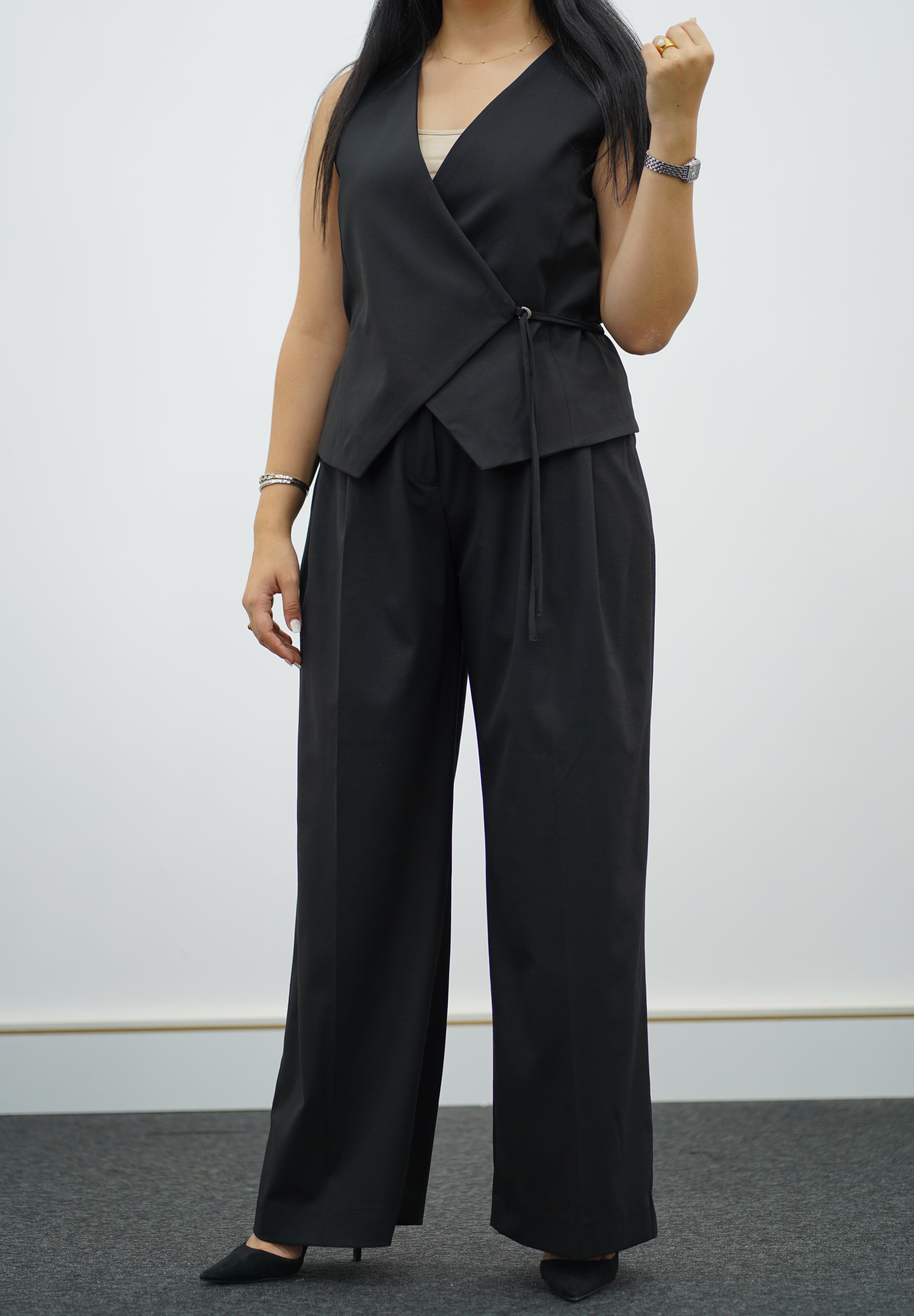 Ensemble Gilet & Pantalon - Noir