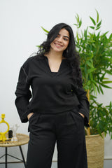 Ensemble en Lin Noir Oversize
