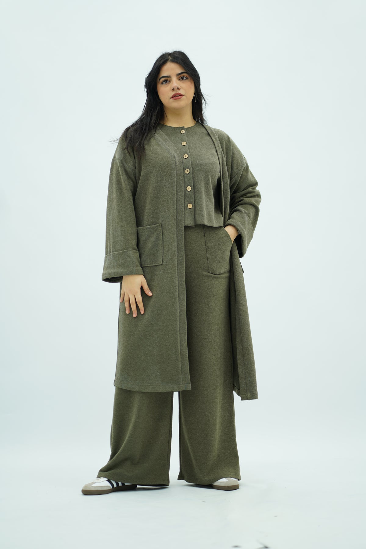 Ensemble en maille trois pièces