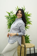 Chemise En Lin - Gris