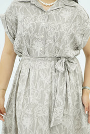 Robe Longue à Imprimé Texturé