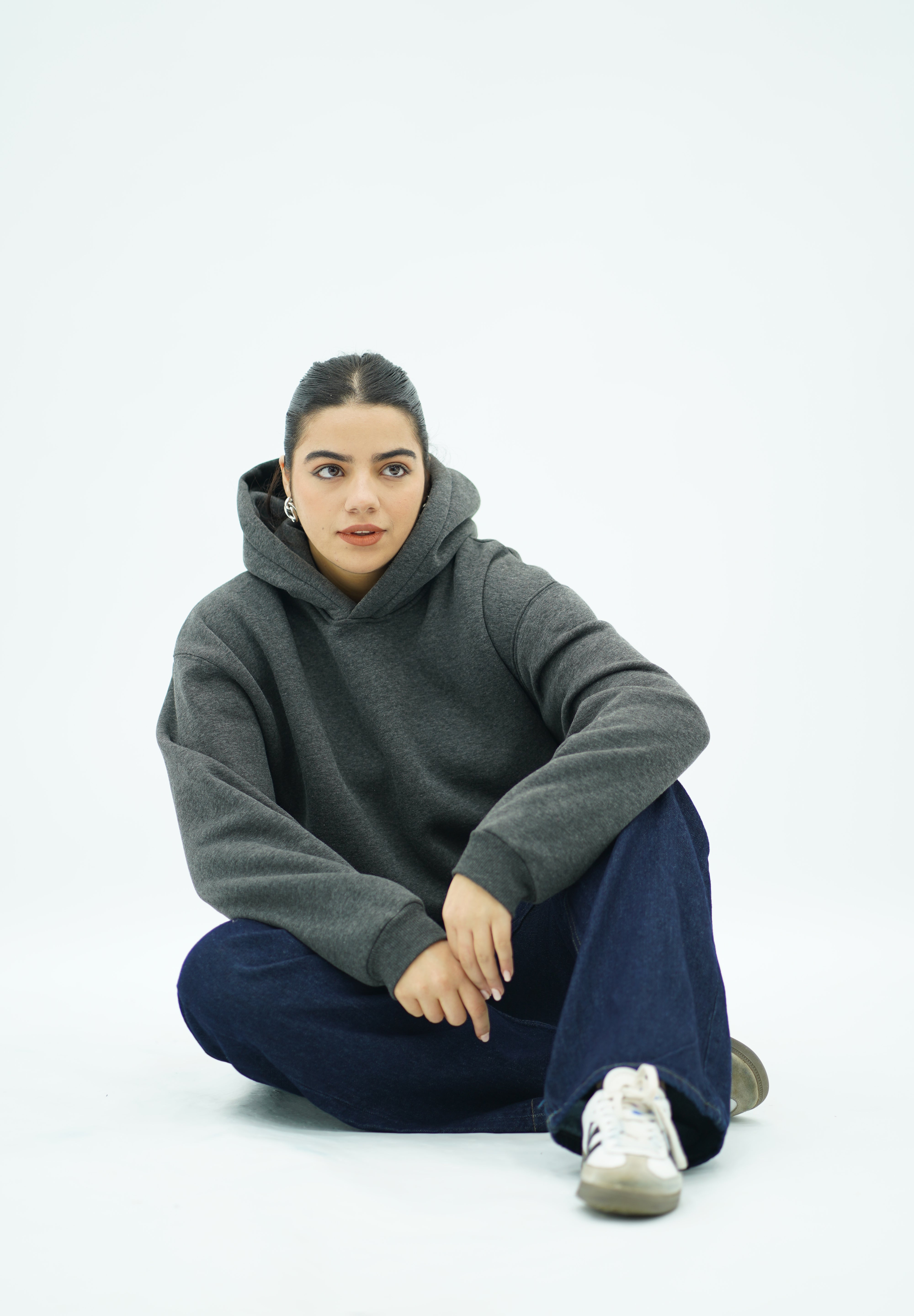 Sweat Capuche oversize Gris