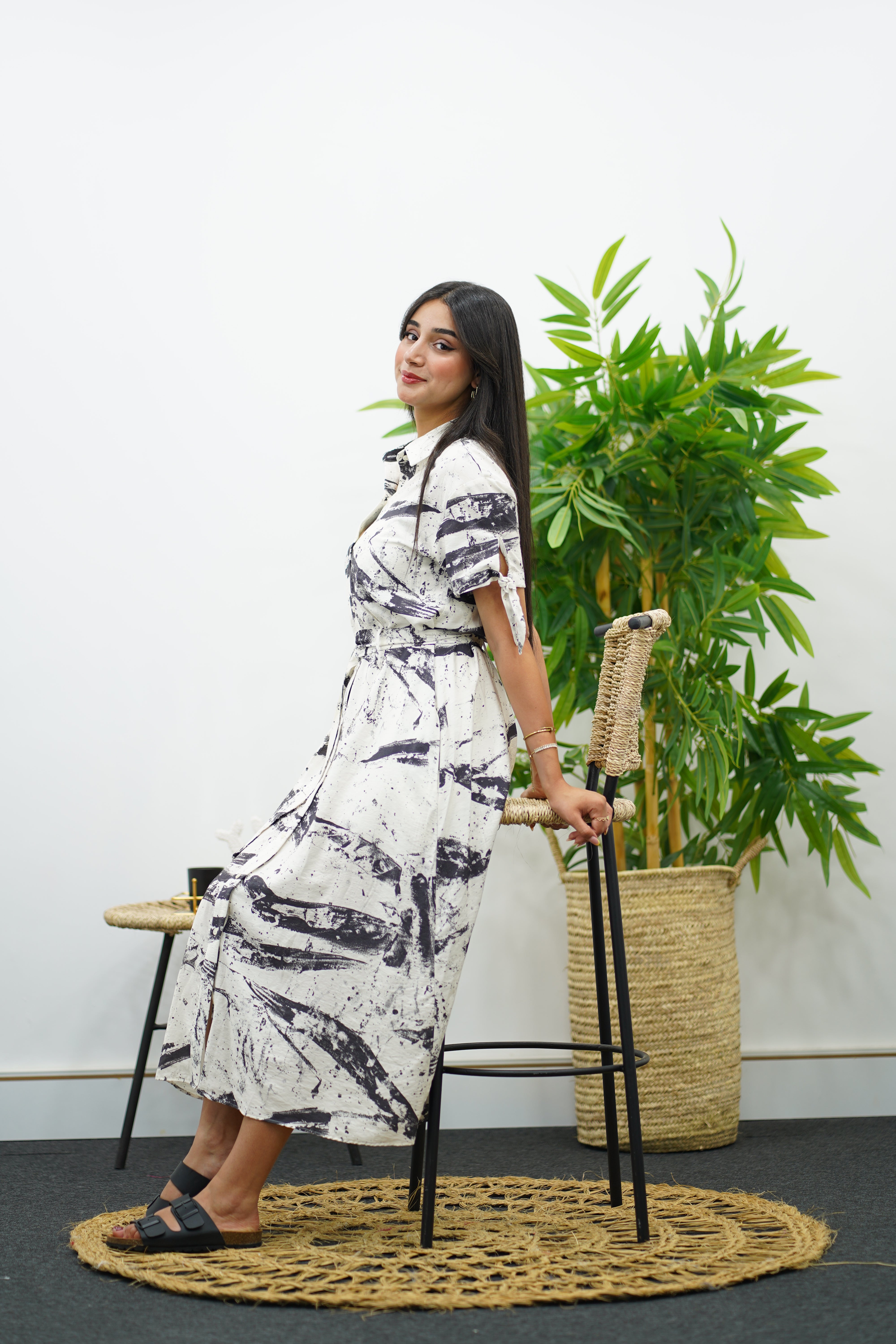 Robe longue à imprimé