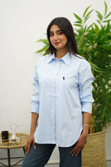 Chemise Bleu ciel rayé Slim-fit