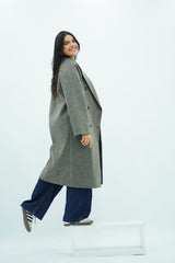 Manteau Gris long oversize