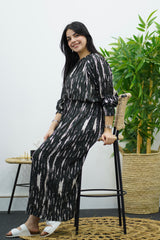 Robe longue avec ceinture