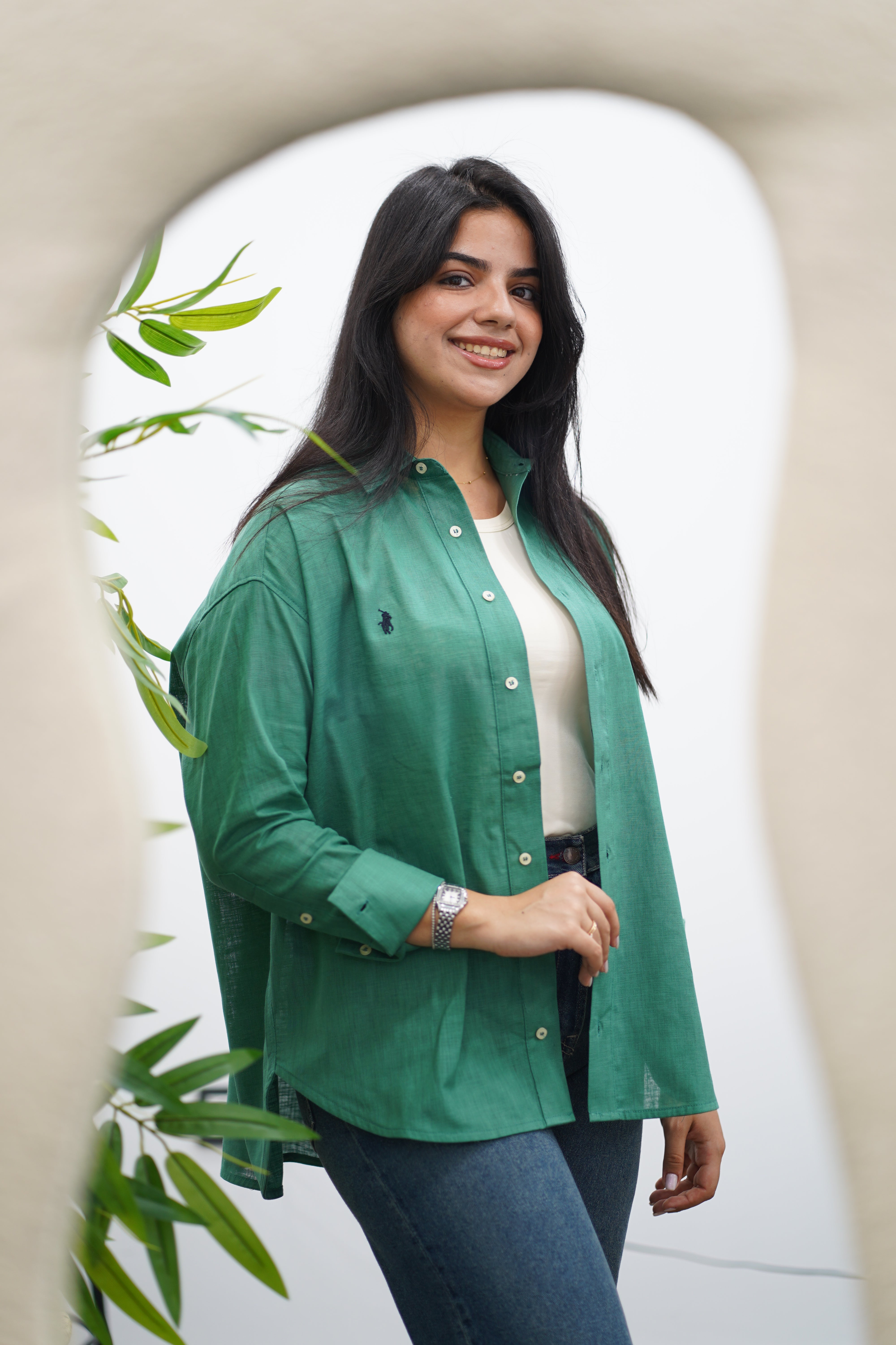 Chemise En lin - Verte