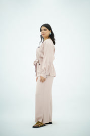 Ensemble fluide ceinturé Rose poudré
