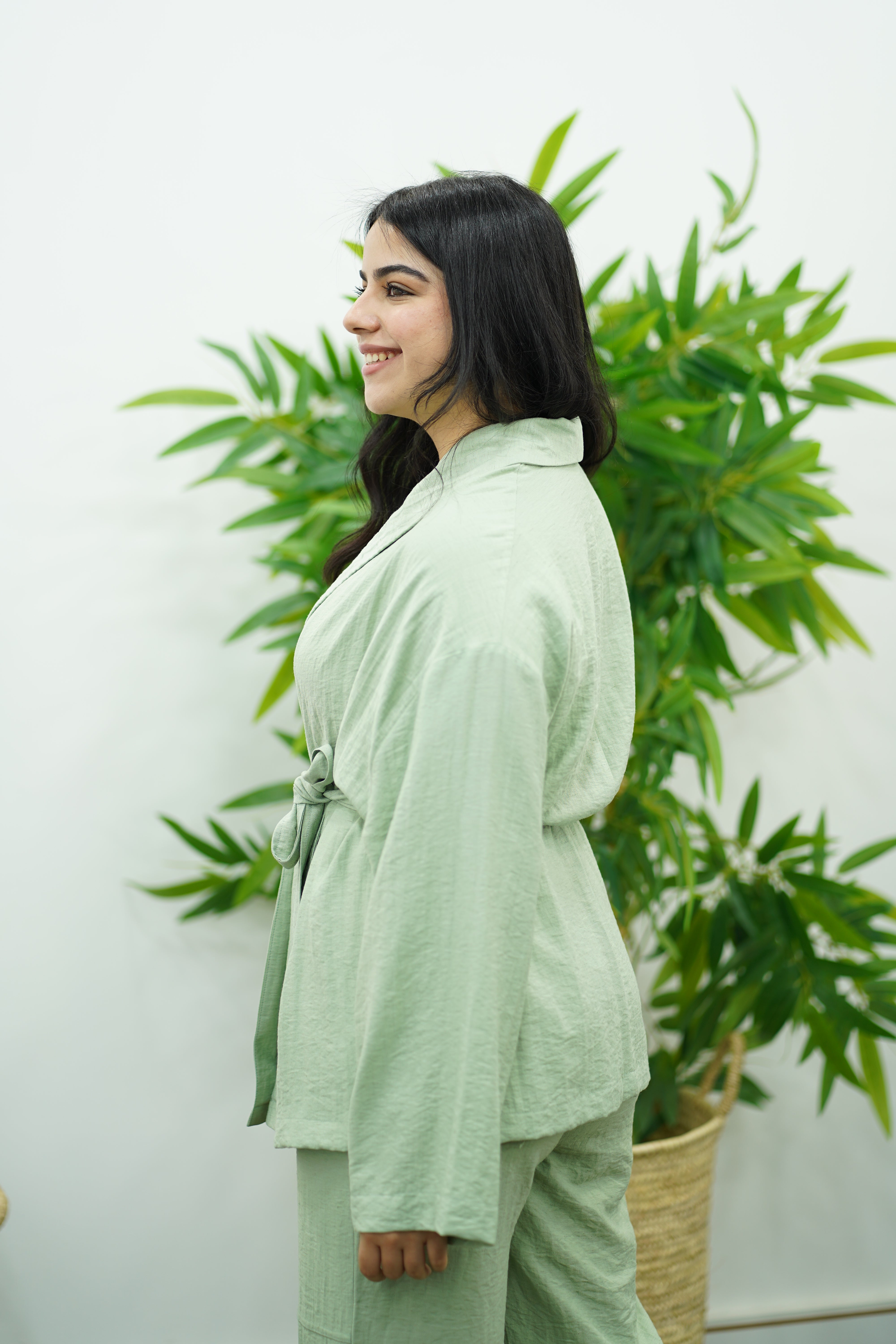 Ensemble Fluide Style Kimono - Vert eau