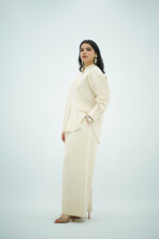 Ensemble en Lin Blanc cassé