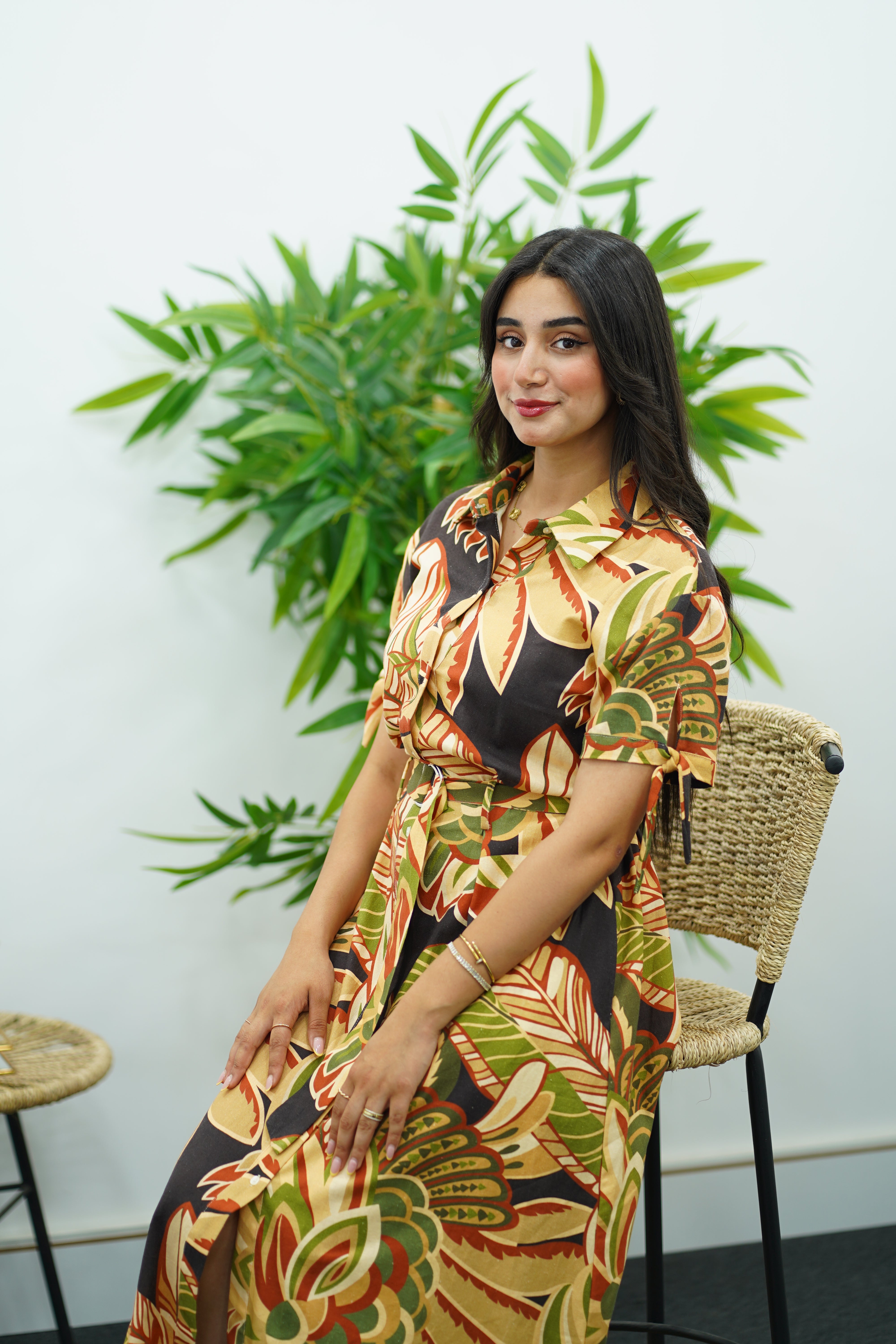 Robe En lin imprimée