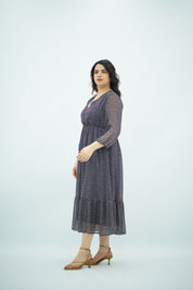 Robe Fluide à Volants – Imprimé