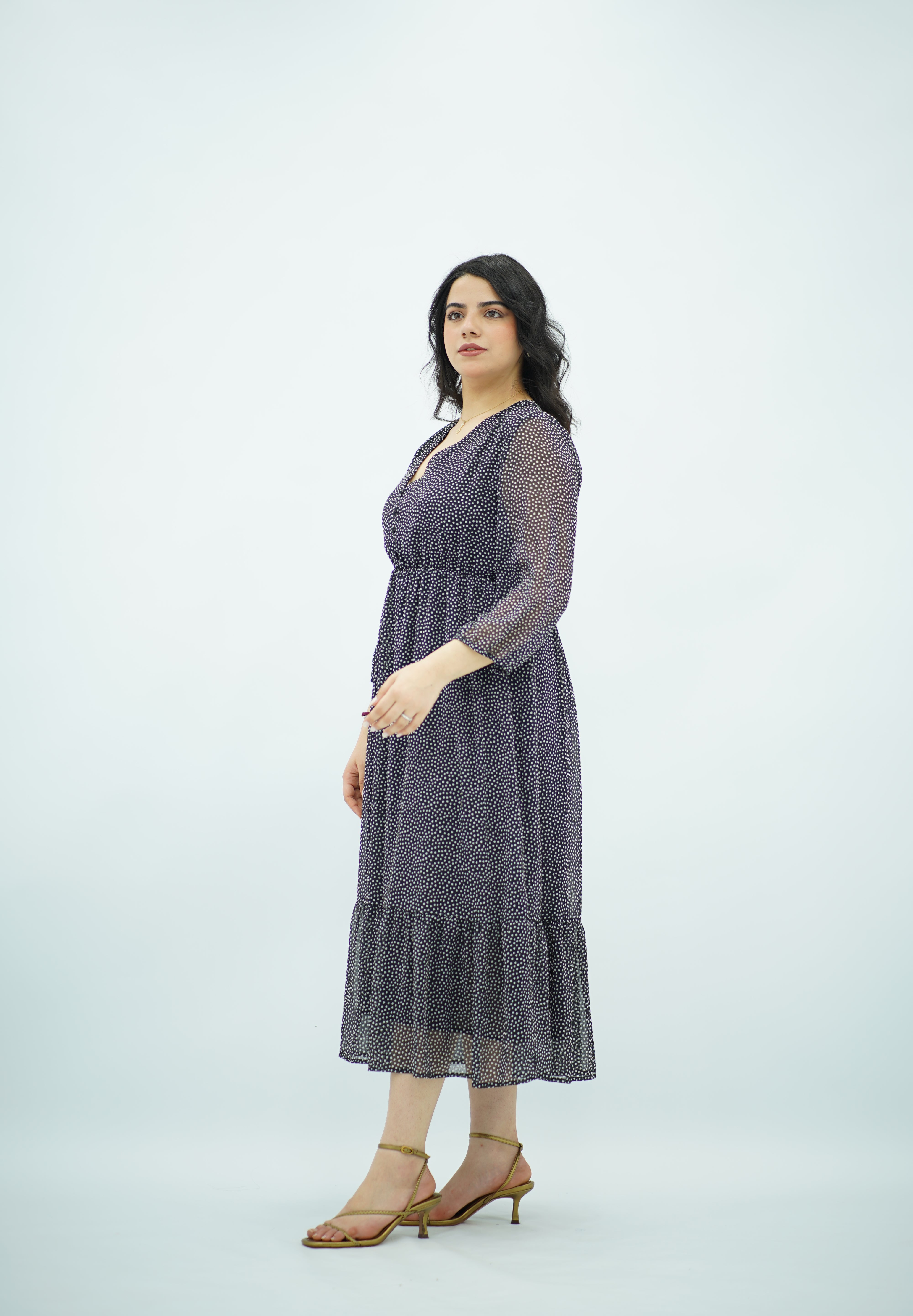 Robe Fluide à Volants – Imprimé