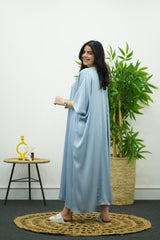 Robe Gandoura - bleu ciel