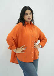Chemise Oversize Rayée 🧡