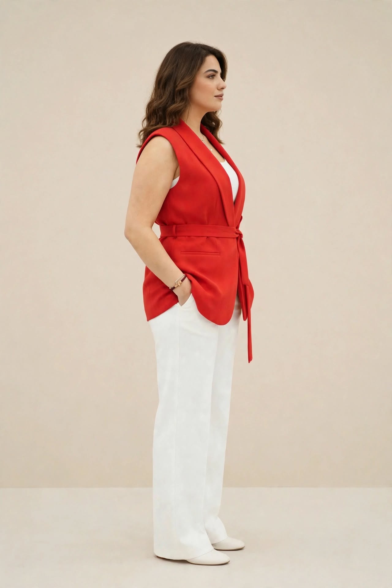 Gilet Sans Manches Rouge