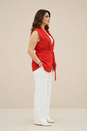 Gilet Sans Manches Rouge