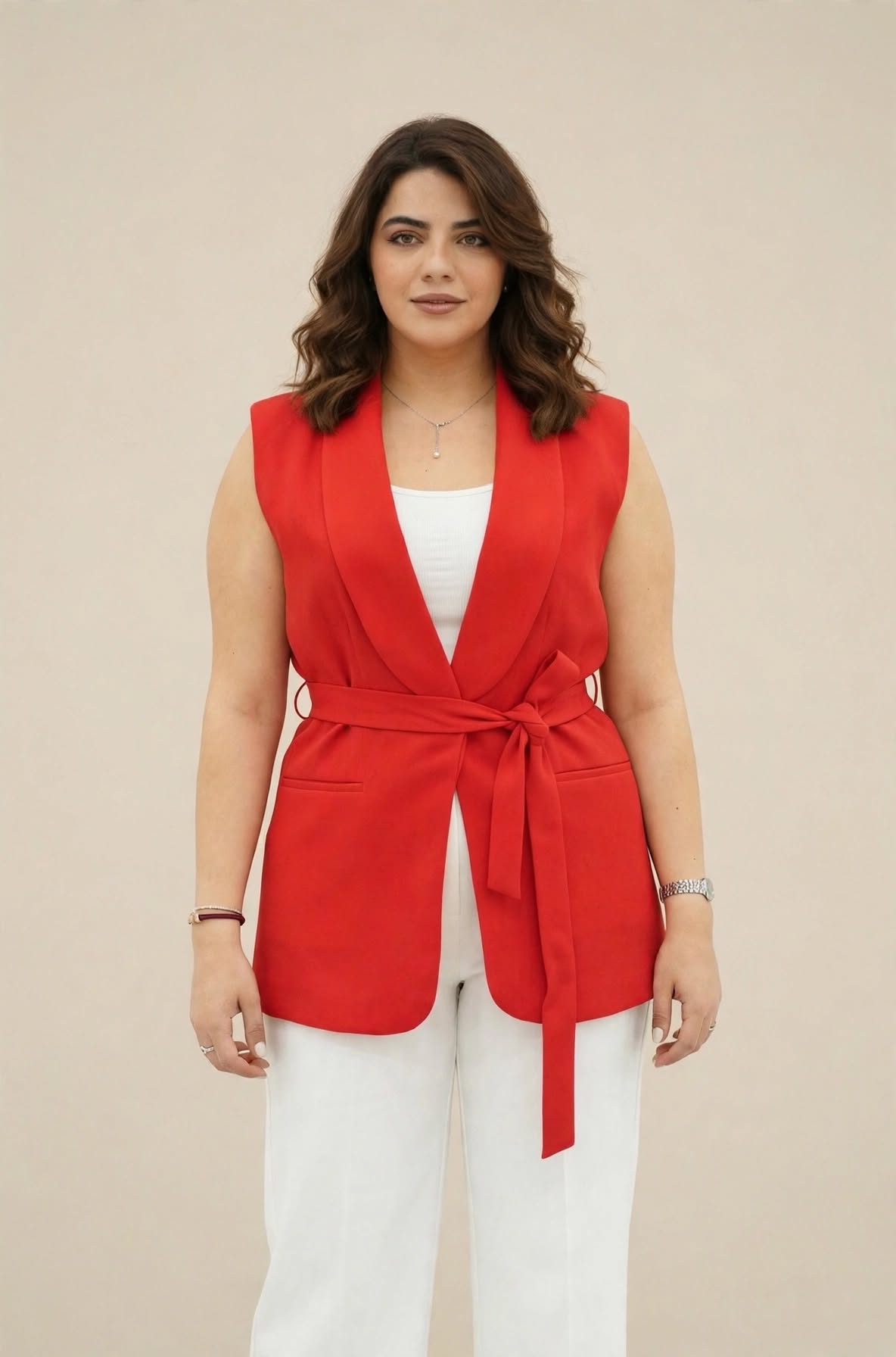 Gilet Sans Manches Rouge