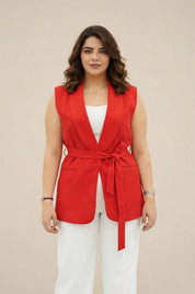 Gilet Sans Manches Rouge