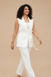 Gilet sans manches blanc