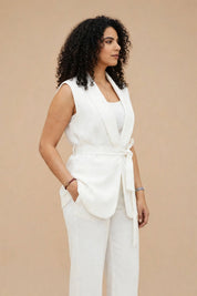 Gilet sans manches blanc