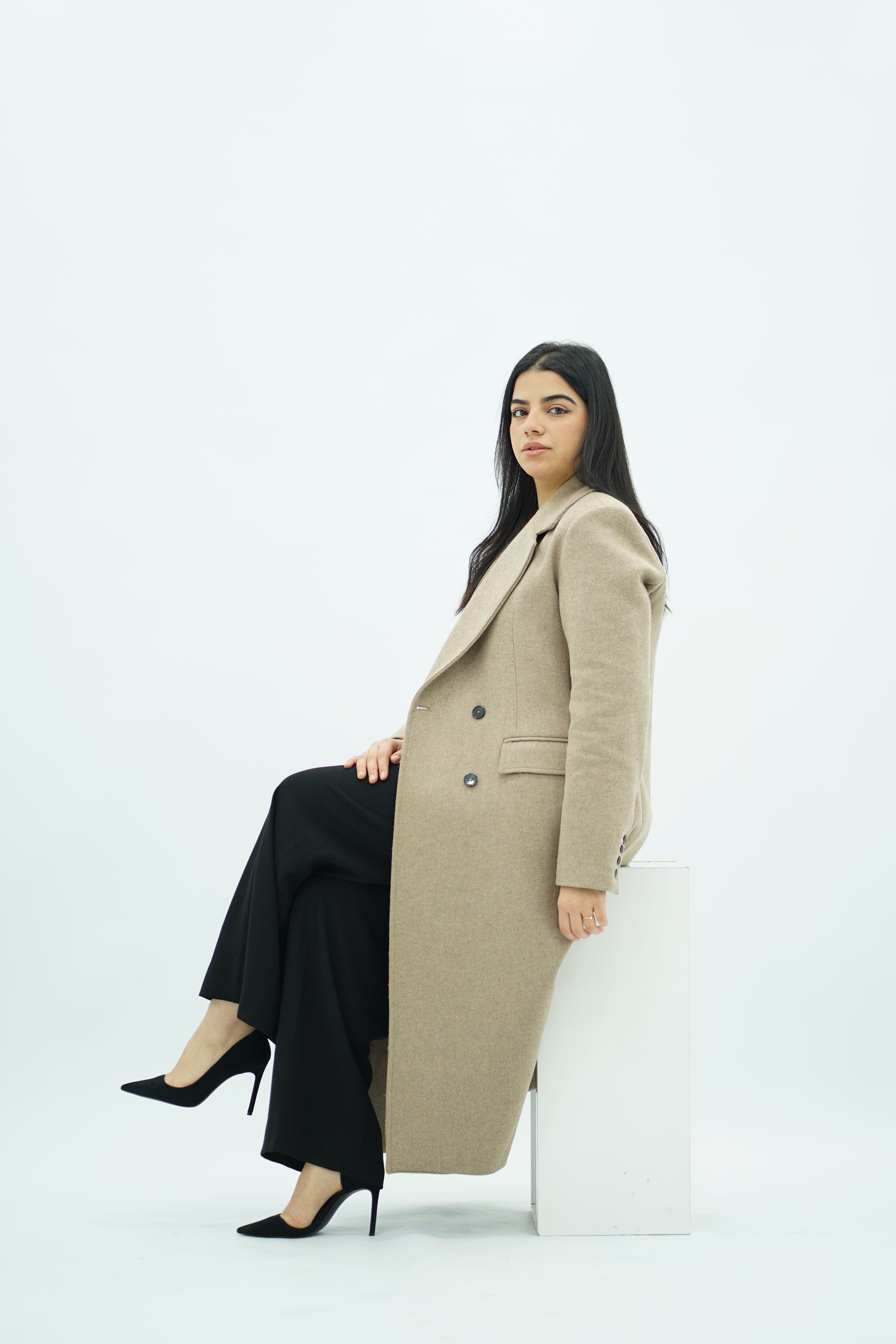 Manteau long ajusté