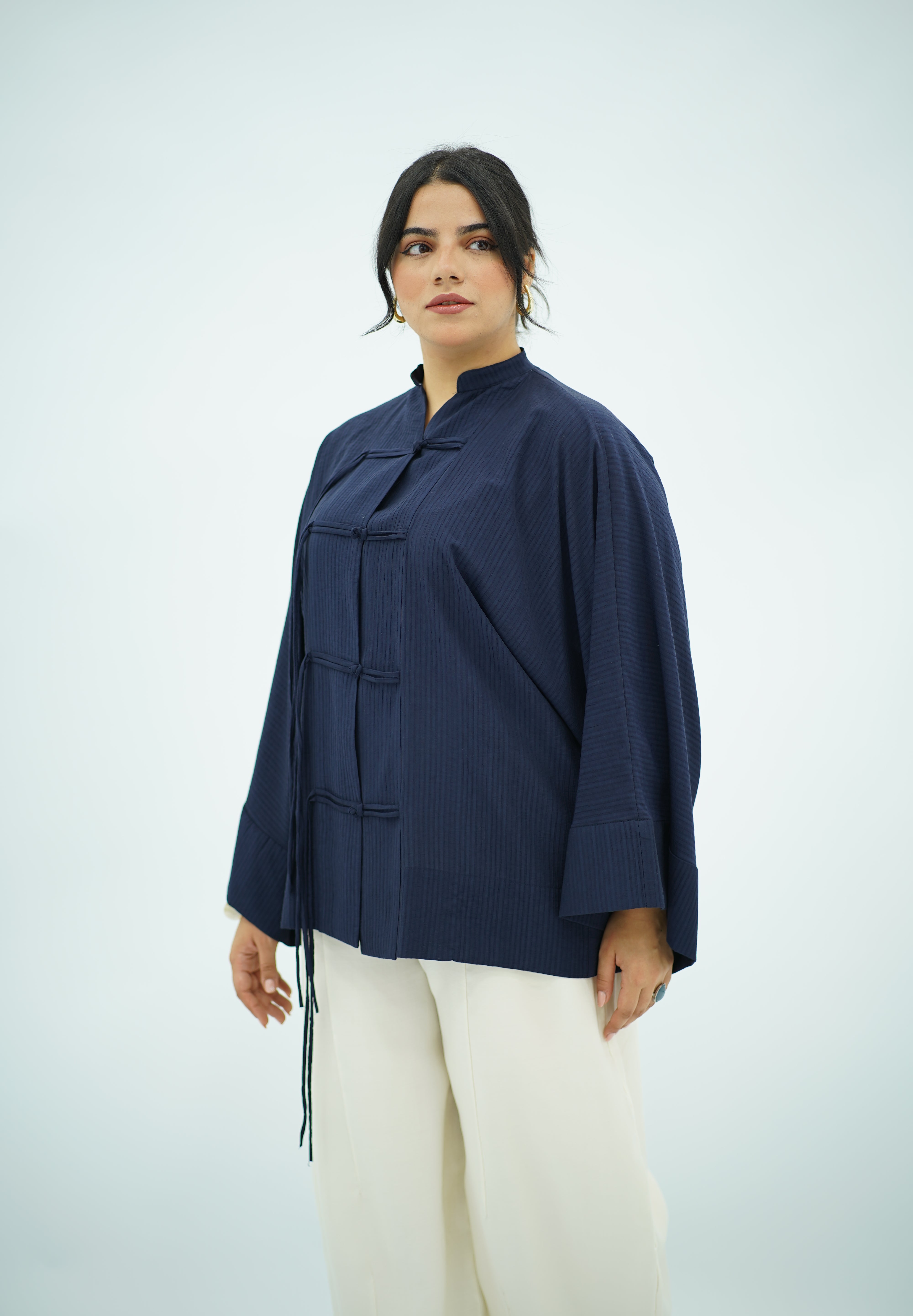 Chemise à noeud Bleu nuit