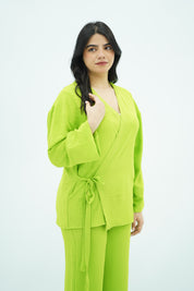 Ensemble en crêpe Vert Anis