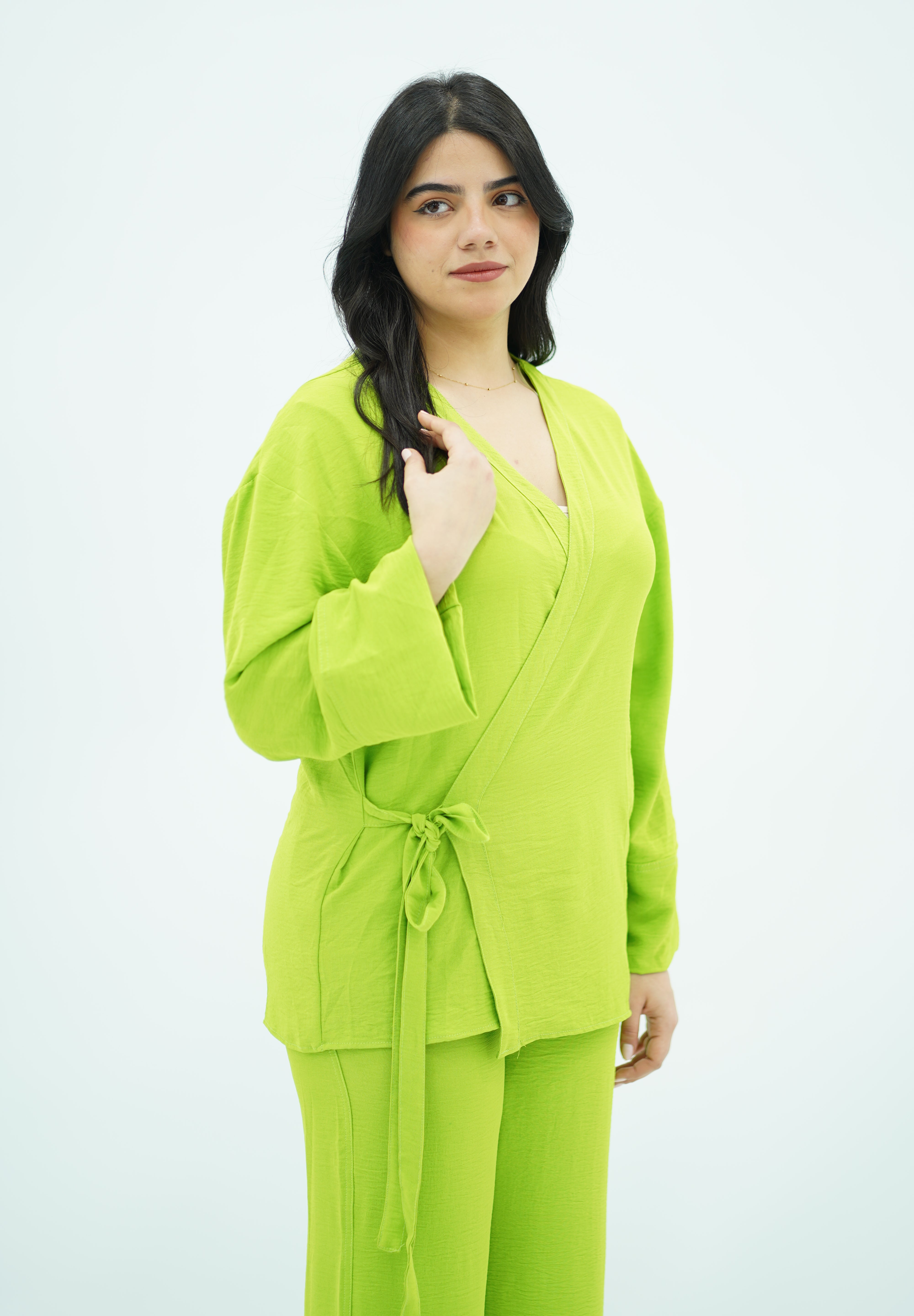 Ensemble en crêpe Vert Anis